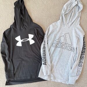 Adidas and Under Armour Hoodies - Gray and Black